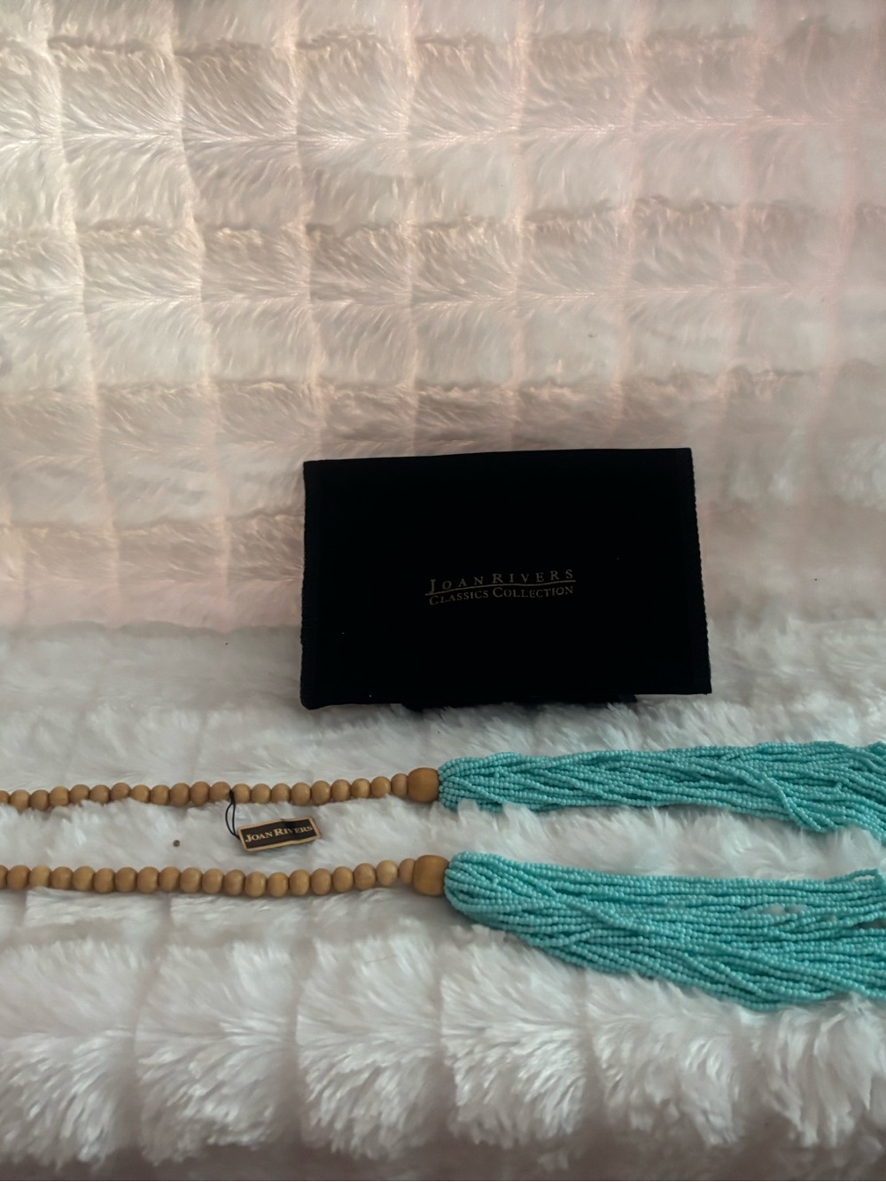 Joan Rivers Turquoise Beaded Tassel Necklace
